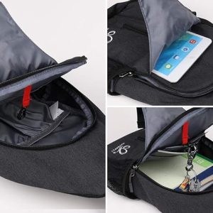 WATERFLY Crossbody Sling Backpack Sling Bag Travel Hiking Chest Bag Daypack
