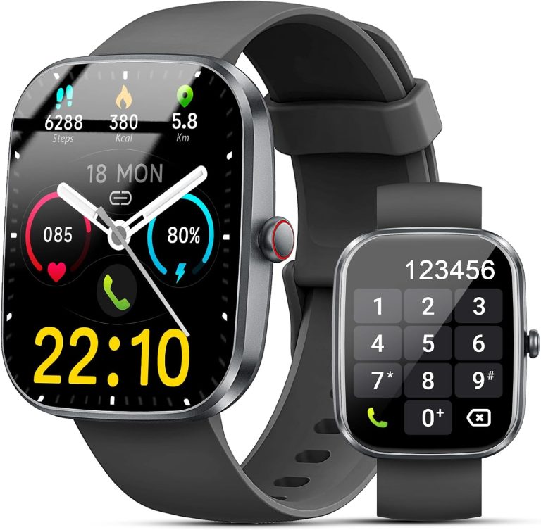 Smart Watch, 1.91″ Smartwatch for Men Women (Answer/Make Call), Fitness Tracker with 120+ Sport Modes, IP68 Waterproof, Heart Rate/Spo2/Sleep Monitor, Pedometer, Activity Tracker for Android iOS