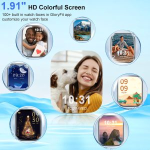 Smart Watch, 1.91″ Smartwatch for Men Women (Answer/Make Call), Fitness Tracker with 120+ Sport Modes, IP68 Waterproof, Heart Rate/Spo2/Sleep Monitor, Pedometer, Activity Tracker for Android iOS